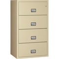 Phoenix Safe International Phoenix Safe Lateral 31" 4-Drawer Fire and Water Resistant File Cabinet, Putty - LAT4W31P LAT4W31P